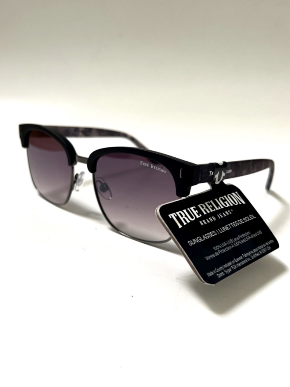New TRUE RELIGION Classic Sunglasses Frosted Matte Tortoise Acetate